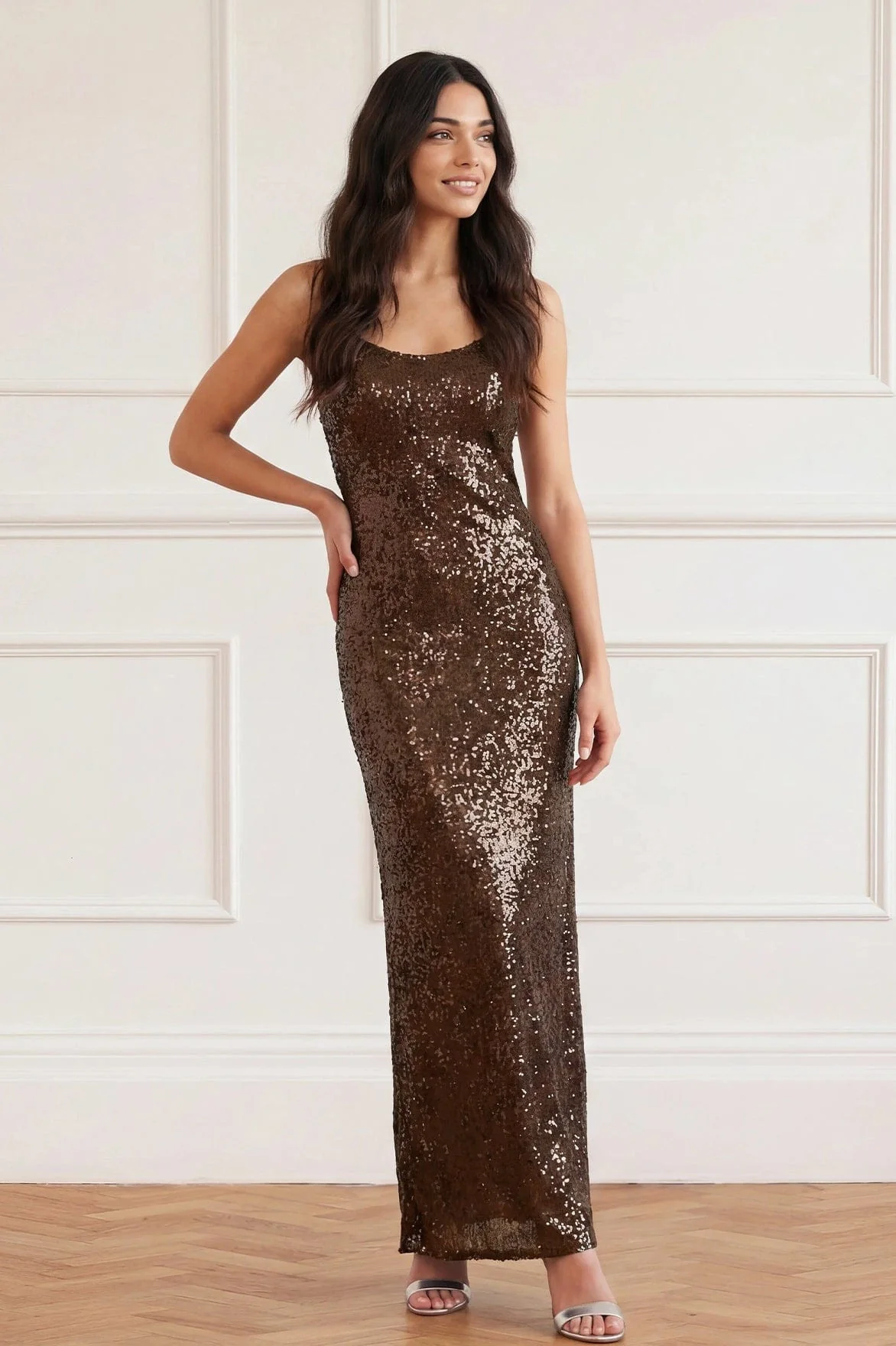 Yvonne Sequin Cami Gown